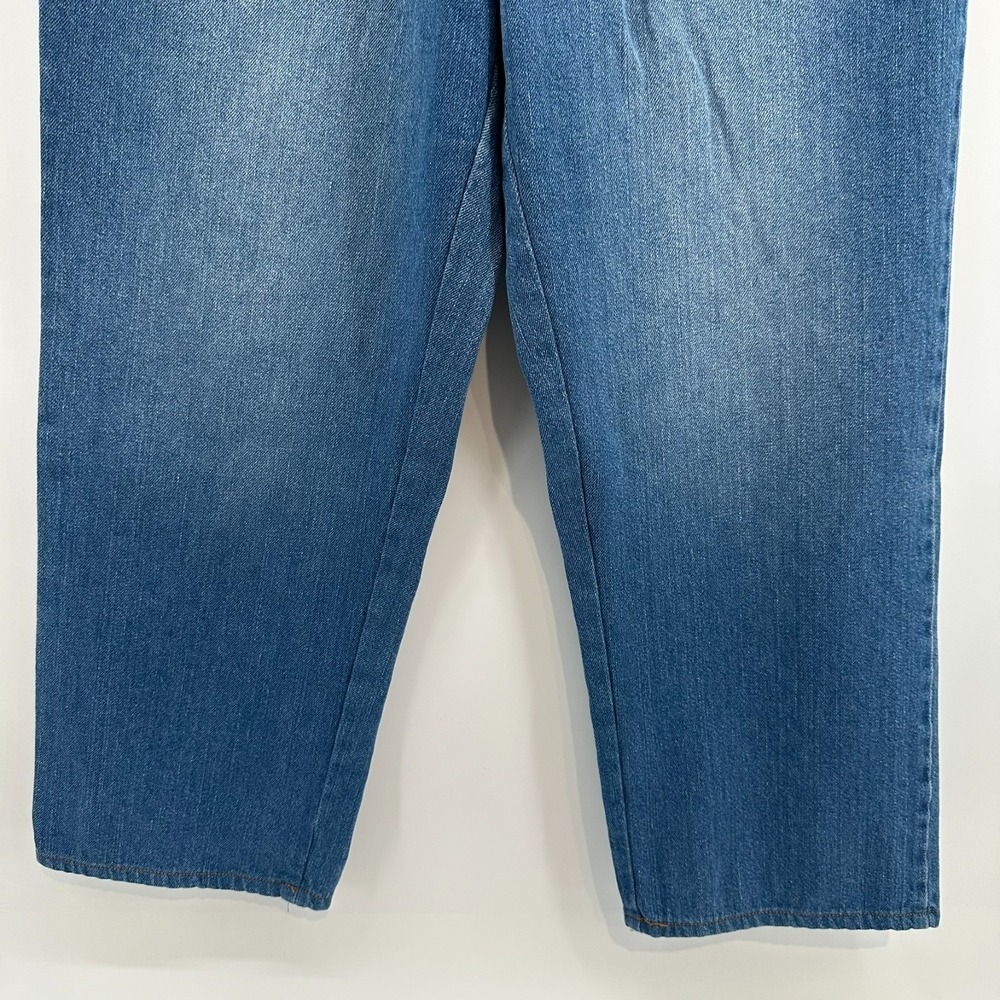 Universal Thread Jeans Womens 10/30R Blue Denim Wide-Leg Relaxed Fit 5-Pocket - Picture 2 of 10